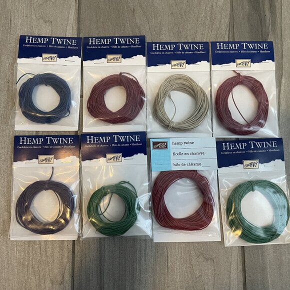 LAST CHANCE! Stampin' Up Hemp Twine Lot and sock gift tags - New in package - Picture 1 of 5